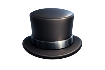 Elegant top hat on gradient background for fashion and luxury design
