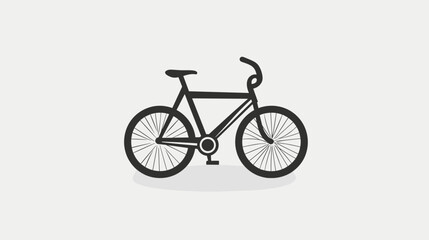 Fototapeta premium Simple Black Bicycle Illustration Side View 1.