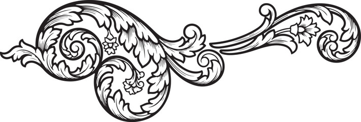 Vintage Floral Ornaments Icon Set