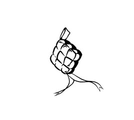 Simple ketupat image illustration that can be used for Ramadan month designs