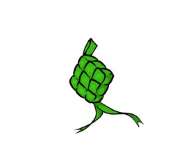 Simple ketupat image illustration that can be used for Ramadan month designs