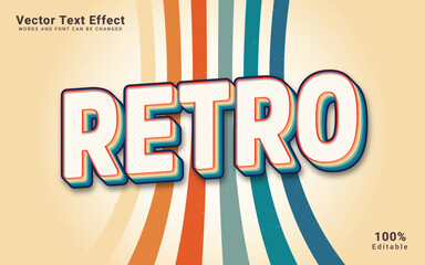 Editable vintage retro text effect vector style in Illustrator