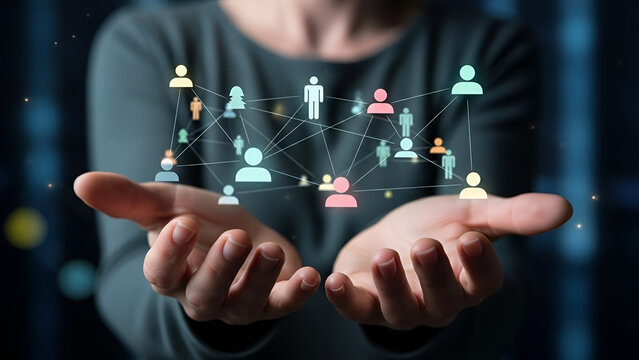 Connected Network: Global Communication Concept