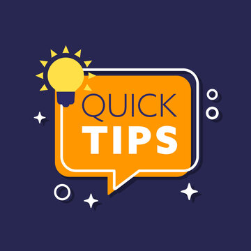quick tips vector flat design