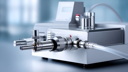 Precision medical equipment laboratory product showcase clinical environment close-up innovative technology