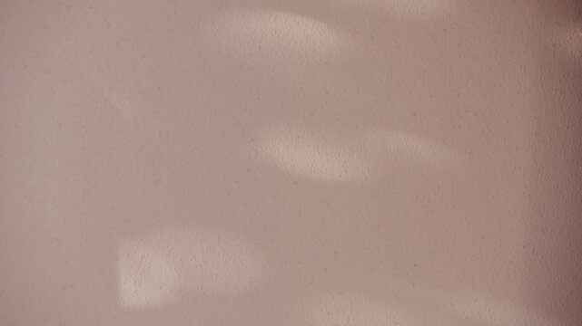 Golden Hour Shadow Overlay on Neutral Warm Wall. Cozy Interior Aesthetic.