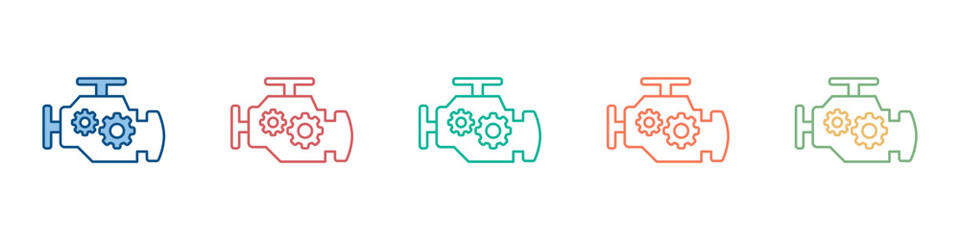 Check Engine Icon Set Multiple Style Collection 
