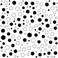 Black color circle isolated on white background for design print.Black White Design illustration.Abstract background texture in geometric ornamental style.Vector seamless geometric pattern, background