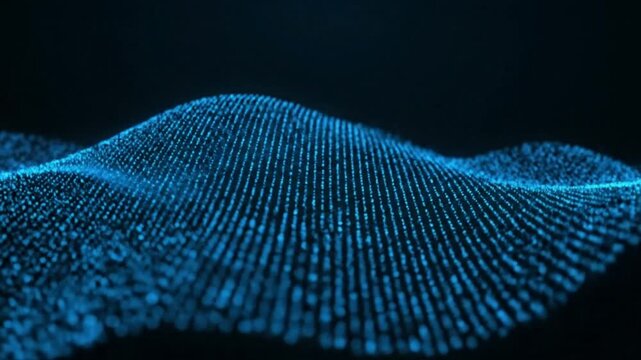 Abstract blue particle surface background