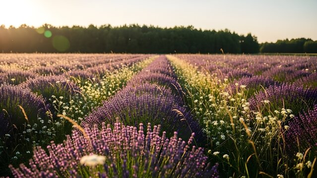 campo de flores de primavera