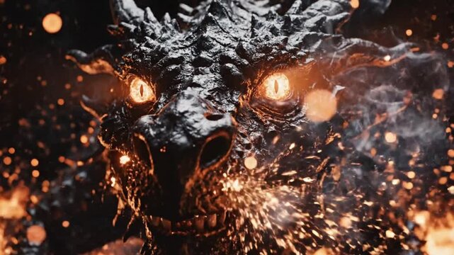 fire burning in the fireplace