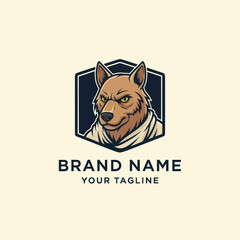 Illustration of a Wolf Head Logo Design.