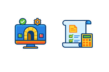 Computer and Checklist Icons