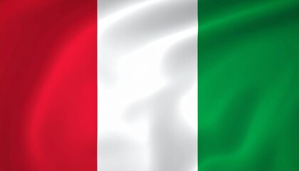 A clean digital rendering of the national flag of Italy, featuring three vertical bands of equal width: green on the hoist side, white in the center, and red on the fly side. The design is flat, 