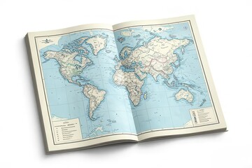 Fototapeta premium Nautical chart, historic mapping element, isolated on white background 