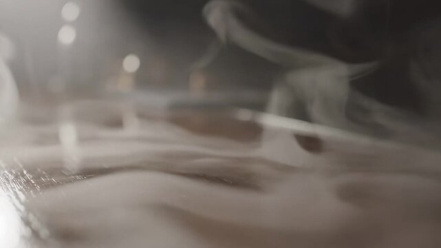 Smoke Rising from a Surface Slow Motion.