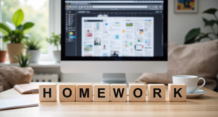 Assignment planning with homework materials for distance education at home, self study routine for school and tutoring support, after school practice with deadline management skills