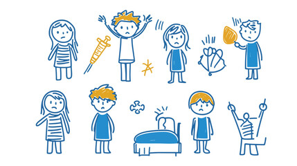 Illustrative Scenes of Childhood Emotions and Experiences