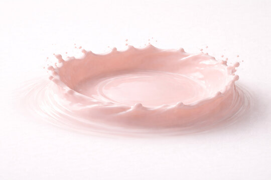Photoreal Yogurt Crater Splash with Top-Left Copy Space