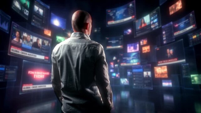 Analyzing Digital Media, Examining Interconnected Screens And Data For Audience Insights Analysis