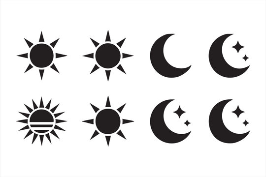 Sun and Moon Weather Icons for Forecast UI and Climate Dashboards
