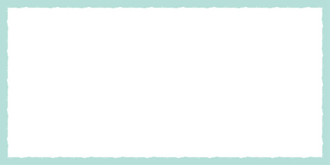 手描きの可愛いフレーム・枠　ミント　緑　四角形　