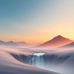 sunrise in the mountains