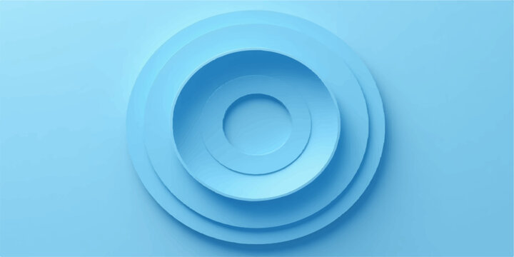Abstract blue spiral background with circular plate design