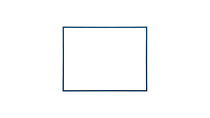 Minimalist Dark Blue Rectangle Frame on White Background