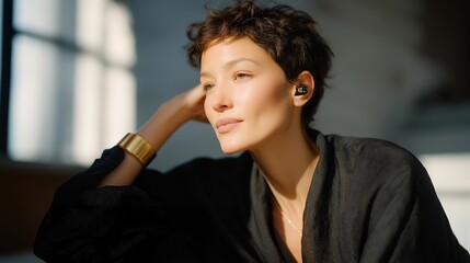 An audiologist conducts comprehensive hearing testing, using calibrated devices to analyze hearing thresholds and sound recognition accuracy. cinematic color correction, natural uneven lighting yet