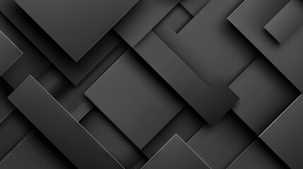 Dark gray translucent rectangles background with overlapping glass panels for modern interface design