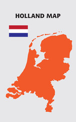 Obraz premium Holland or Netherlands geography map. element for business, politic, history and education.