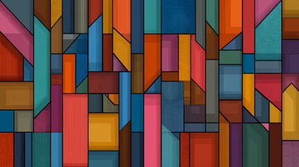 a colorful mosaic of geometric shapesabstract background with sharp edges