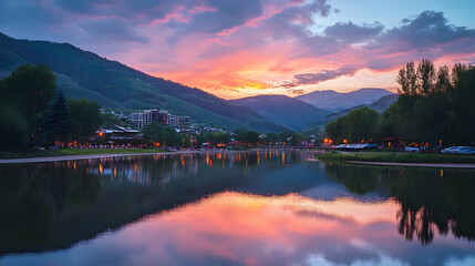 Ski Town Off Season Timelapse Over Aspen