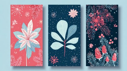 Christmas and New Year holiday card collection. templates for holiday greeting card. website. social media banner. marketing material.