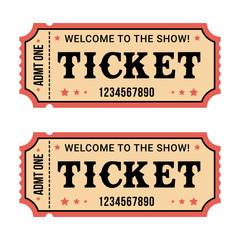 Welcome to the show! Ticket vintage design