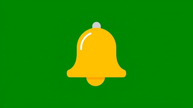 christmas bell on green background