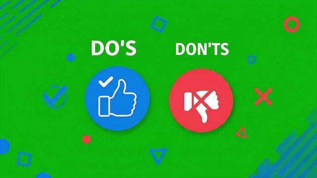 Do's and don'ts speech bubbles animation
