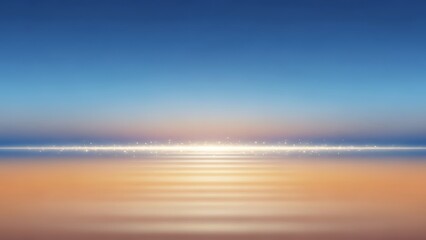 Obraz premium Sunset over serene water landscape