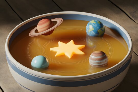 Solar system cake - Powered by Adobe