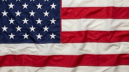 Obraz premium The flag of the united states of america with 50 stars and 13 stripes