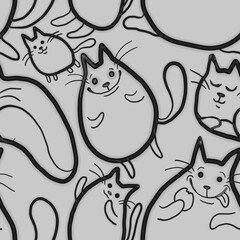 seamless pattern with cats