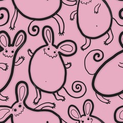 seamless pattern with easter eggs