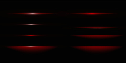 Neon green horizontal speed lines. Laser lines of light. Horizontal neon light. Glowing stripes. Laser beams. light lines of movement and speed in neon color.