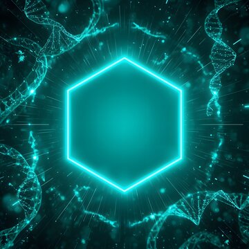 DNA Hexagon Science Frame
