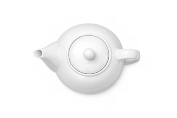 Minimalist white teapot design for kitchen decor and art projects