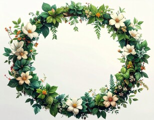 フラワーリース背景素材