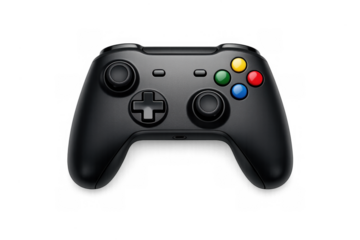 Gaming controller isolated on gray background for design and conceptual artwork