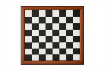 Classic wooden framed checkerboard design for home decor and strategy games