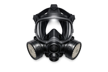 Futuristic gas mask design with dual filters for safety and protection concepts